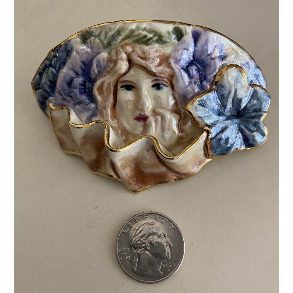Handmade Porcelain Hair Barrette - Picture 4 of 9